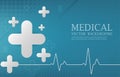 vector healthcare medical science.futuristic cross shape. background Royalty Free Stock Photo