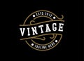 Classic Vintage Retro Label Badge logo design for cloth apparel