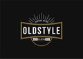 Classic Vintage Retro Label Badge logo design for cloth apparel