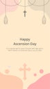 Happy Ascension Day Social Media Template Vector Illustration