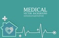 Vector medern medical heart clinic backgrounds Royalty Free Stock Photo