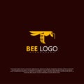 Bee logo icon vector design template Royalty Free Stock Photo