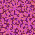 Seamless 1960s retro mod tiki flower pattern Royalty Free Stock Photo