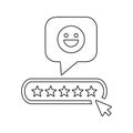 Excellent, feedback, positive icon. Outline vector graphics.