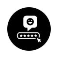 Excellent, feedback, positive icon. Rounded vector design.