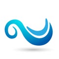 Aqua water wave set sea waves Ocean beach logo Template vector Clean water drop concept logo icon element sign isolated on white Royalty Free Stock Photo