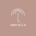 The White Line Logo That Forms the Umbrella Royalty Free Stock Photo