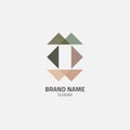 Abstract Multiple Colorful Triangle Logo