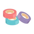 Color tape scotch tape for art craft vector