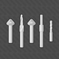 Brad Point Drill Bits many size vector