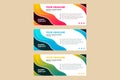 Illustration of modern vector design abstract horizontal layout banners Royalty Free Stock Photo