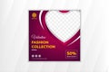 Valentine fashion collection social media template design