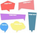 design 6 kinds of text box shapes with different shapes Royalty Free Stock Photo