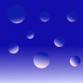 Abstract illustration of balls resembling planets in outer space Royalty Free Stock Photo