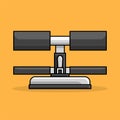 sit ups assistance logo icon gym fitness equipment