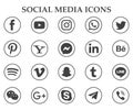flat thin social media icon vector illustration on white background