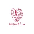 Abstract Love And Heart Logo From Lines