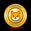 shiba inu coin cryptocurrency sign vector design