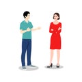 Angry young couple fighting and shouting at each other Royalty Free Stock Photo