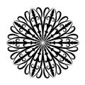 Abstract round pattern. Mandala elegant vector background. Royalty Free Stock Photo