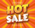 Hot sale text effect style with modern 3D concept Royalty Free Stock Photo