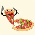 illustration great Italian pizza
