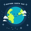 template morher earth day bground blue. Royalty Free Stock Photo