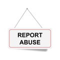 Report abuse tag on white Royalty Free Stock Photo