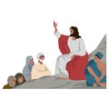 A vector illustration of Jesus spreading Royalty Free Stock Photo