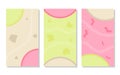 set of yellow, grey and pink. cheerful abstract background with pastel color