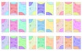 twenty seven sets of cheerful abstract background with pastel color. simple, flat and colorful concept