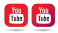 YouTube icons design. tv channel cartoon communication app logo