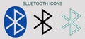 Bluetooth icon set for website or smartphone uses Royalty Free Stock Photo