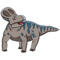 Cartoon Protoceratops isolated on white background