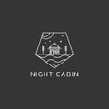Night Cabin Logo Inside A Pentagon