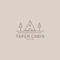 Cabin And Tree Logo With Sharp Shape