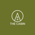 Triangular Cabin Logo In A Circle