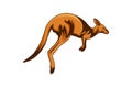 Brown cute kangaroo vector illustration Royalty Free Stock Photo