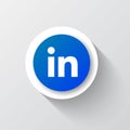 LinkedIn Logo Social Media 3D Isolated Icon Illustration. Royalty Free Stock Photo