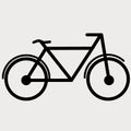 Bicycle icon. Concept of cycling. Go in for isolated bicycle lanes with a white background. Flat Trendy style for graphic design, Royalty Free Stock Photo