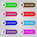 Set of upload button icon Royalty Free Stock Photo