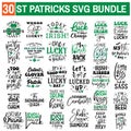 St. Patrick\'s Day SVG Bundle: Hand-Drawn Vector Designs for Cards, Banners, Mugs, T-Shirts, Invitations, Stickers, and More! Royalty Free Stock Photo