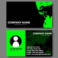 dark green business card. vector illustration Royalty Free Stock Photo