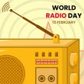 simple radio day design templete. minimal, 3d and flat concept