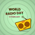 minimal radio icon for world radio day design templete. simple and retro concept