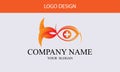 Eye and Fish Logo Design Royalty Free Stock Photo