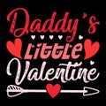 Daddy\'s Little Valentine, 14 February typography design