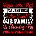 Roses Are Red Valentine Are Sweet Our Family Is Growing By Two Little Feet,