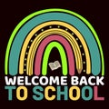 Welcome Back To School, typography design for kindergarten pre k preschool