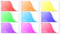 sets of vector background with blank space. colorful, simple, modern and elegant concept Royalty Free Stock Photo